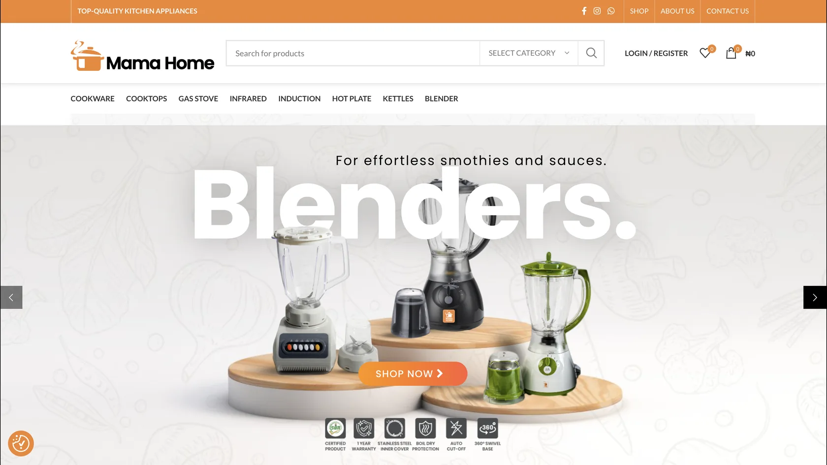MAMAHOME Appliances screenshot